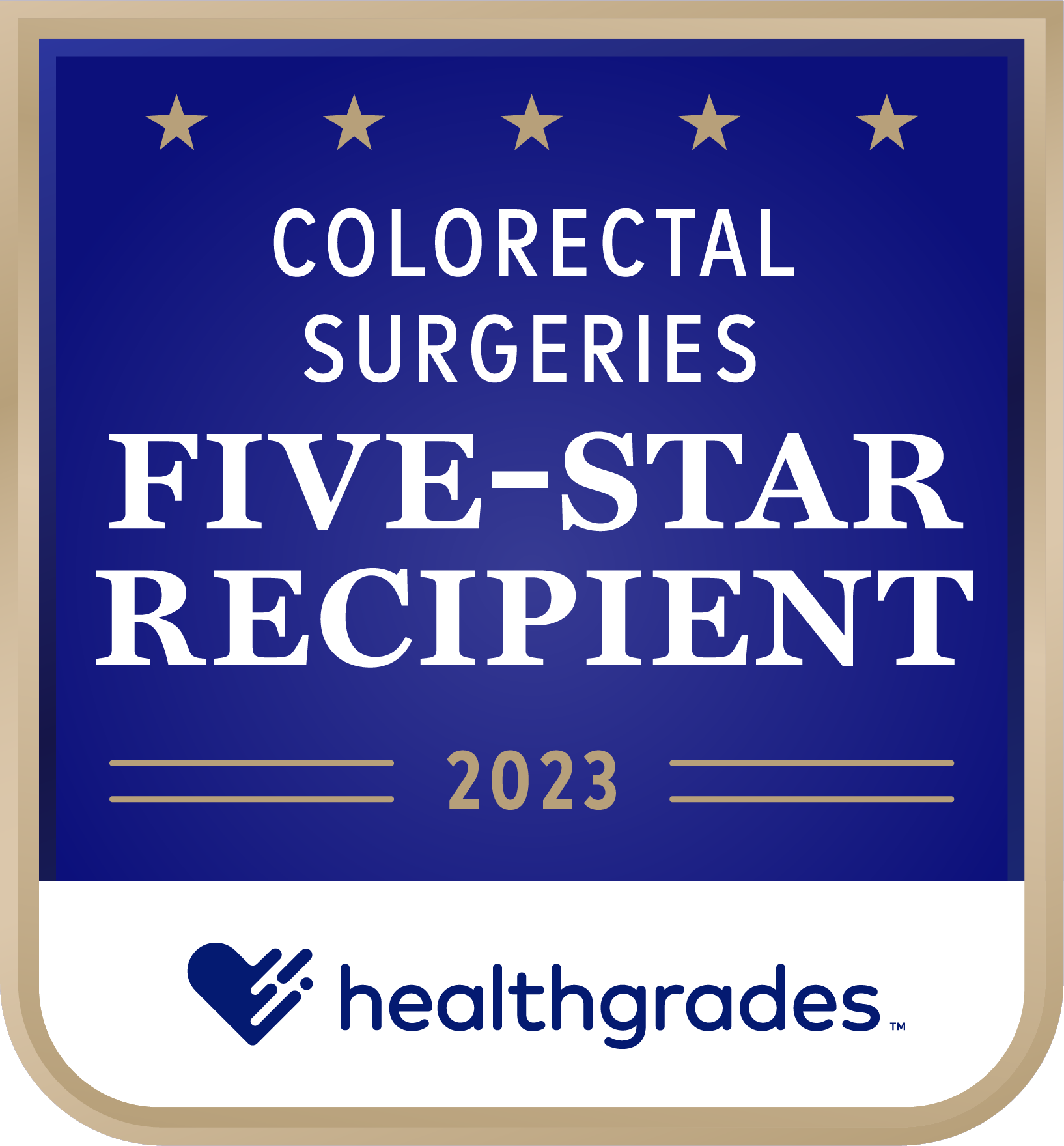 Five-Star for Colorectal Surgeries Medallion