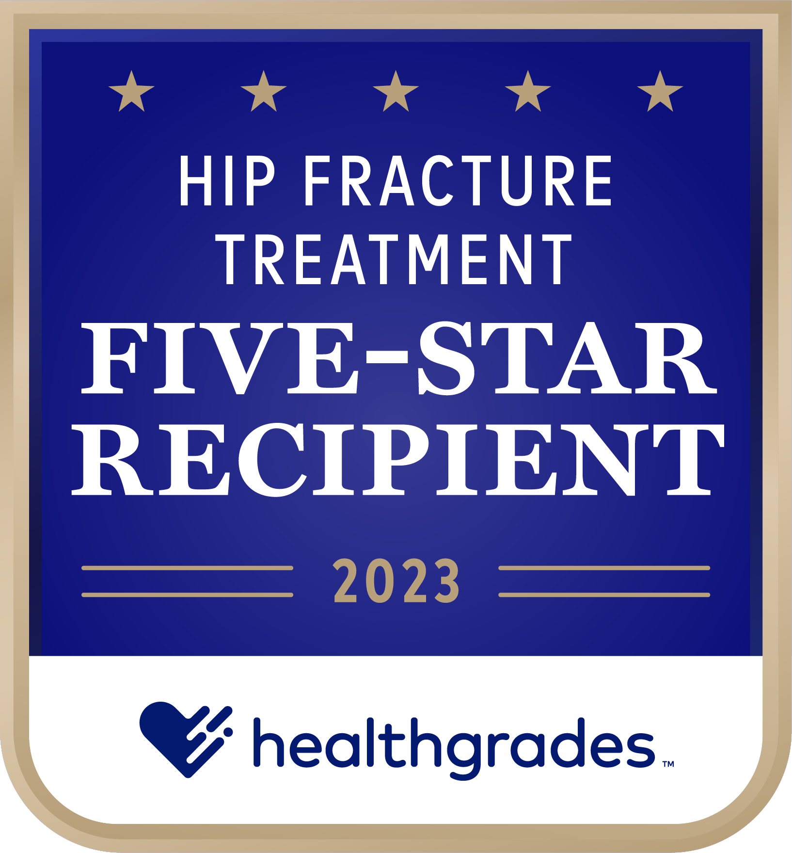 Five-Star for Hip Fracture Treatment Medallion