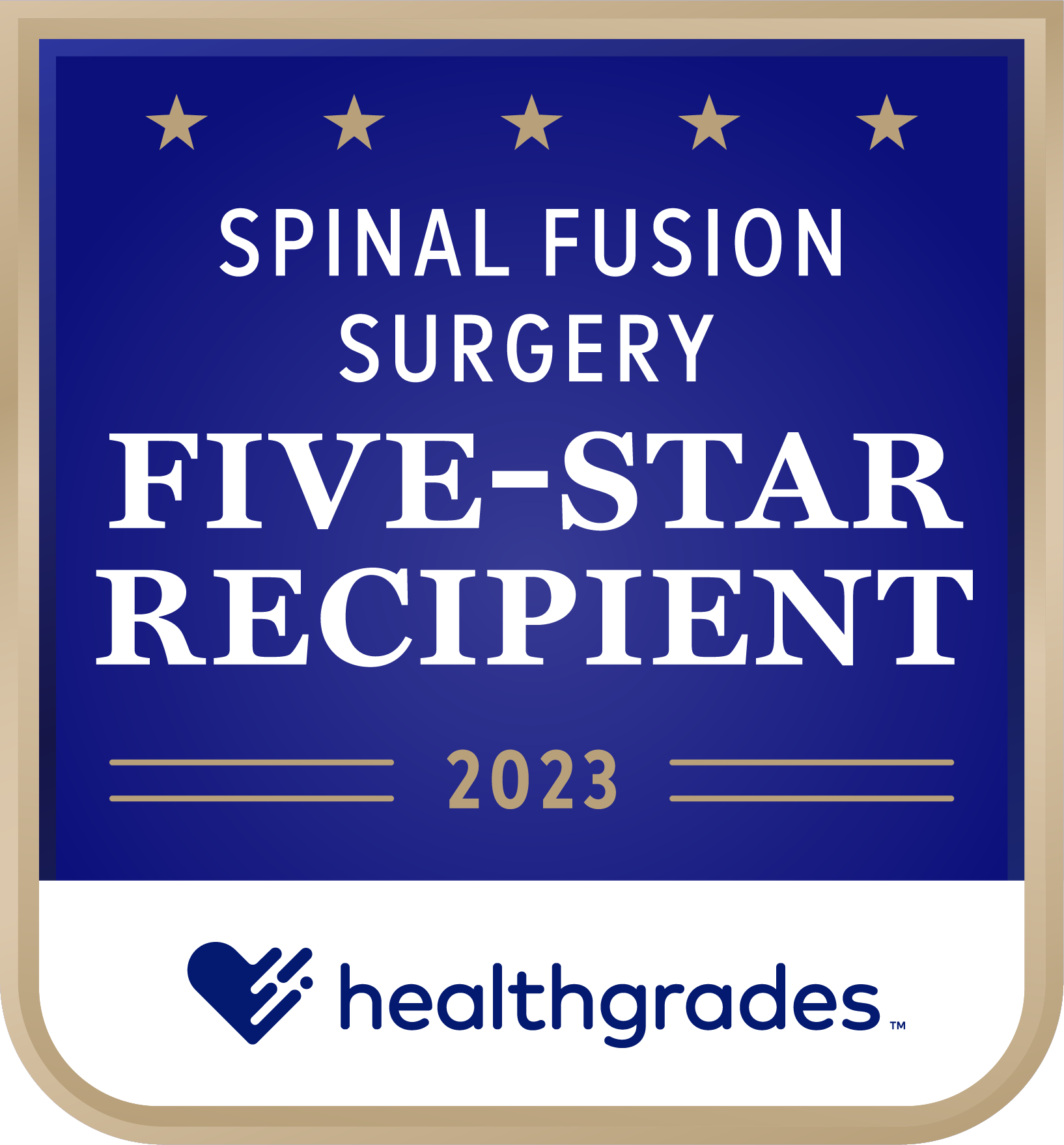 Five-Star for Spinal Fusion Surgery Medallion