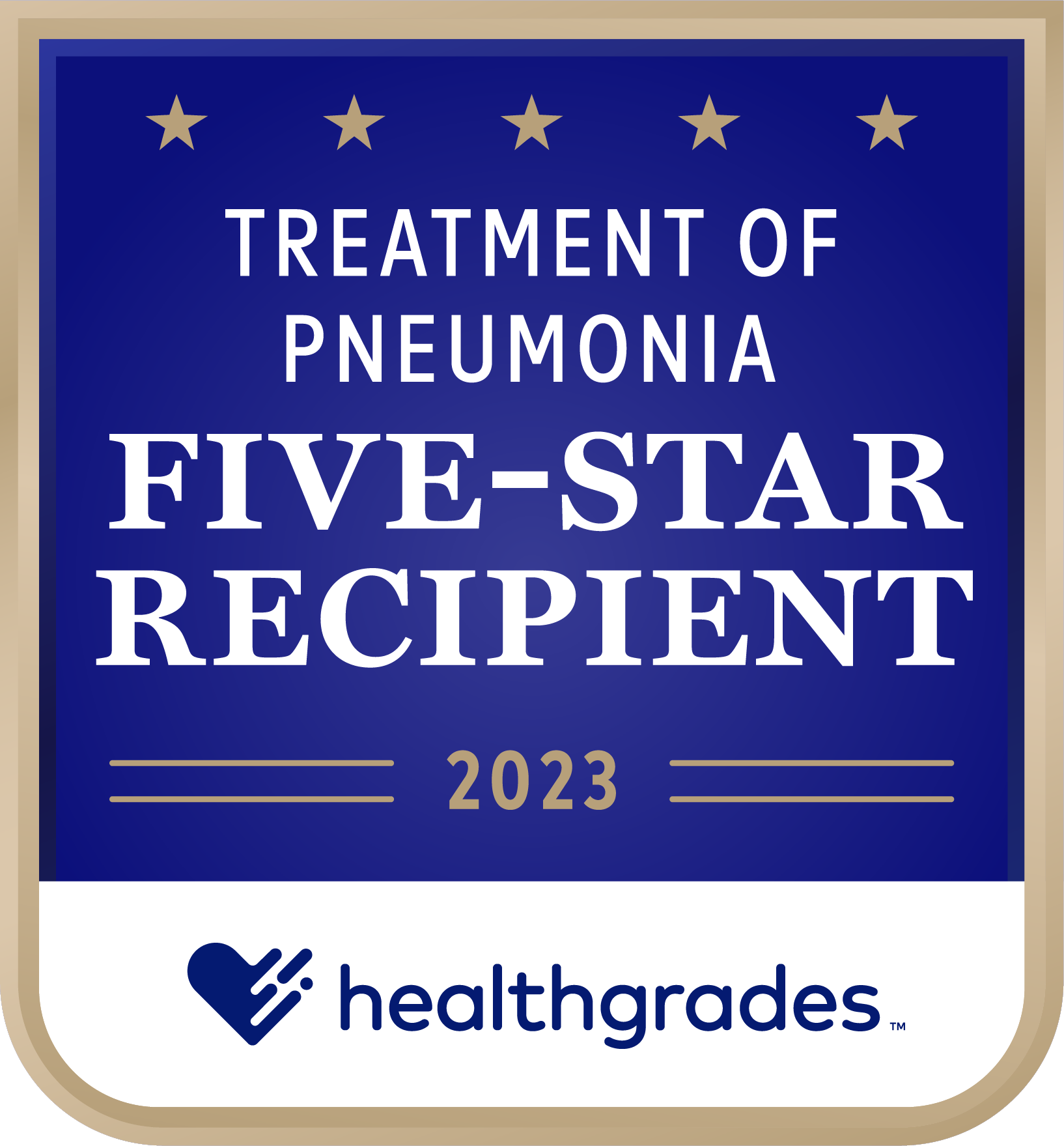 Five-Star for Treatment of Pneumonia Medallion